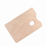 Enakshi Natural Wood Grain Unfinished Wooden Palette Right and Left Hand Use Wooden Paint Palette Lightweight Art Supply Easy to