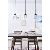 Living District Indoor Modern Home Decorative Bright Ceiling Auspice 3 Light Brass And Black Pendant