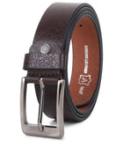 Sunshopping MenS Genuine Leather Belt | Pin Buckle | NonReversible | Formal & Casual Wear Brown_(Size_40)