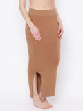 Clovia Womens Petticoat Style Saree Shapewear With Side Slit (Sw0023A24_Brown_Xl)