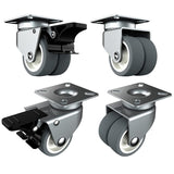 HOLKIE Heavy Duty Caster Wheels 2 inch Casters for Furniture with Safety Brake Swivel Caster Set of 4 with Screws Total Capacity
