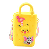 Lyla Beach Tote Bag Holes Pouch Portable For Women Kids For Swimming Beach Sports Style D