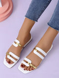 Shoetopia Statement White & Golden Slip-On Flats For Women & Girls /Uk7,White,7,B0BYP9FWNS