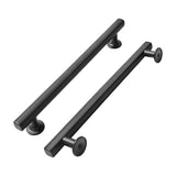 khtumeware 2 Pack 5 Inch(128mm) Matte Black Cabinet Pulls Kitchen Solid Heavy Duty Cabinet Pulls Kitchen Cabinet Hardware for Cu