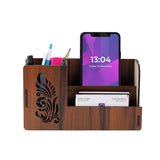 INSIGNIA WORLD Automobiles Pen Stand With Visiting Card & Mobile Holder Multipurpose Wooden Desk Organizer Pen And Pencil (Desig
