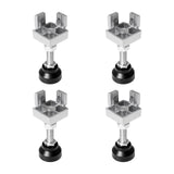 Seekliny 3030 Extrusion Adjustable Leg Feet for 30x30 T-Slot V-Slot Aluminum Extrusion Hardware Accessories Silver 4 Pack