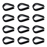 Antrader M6 Stainless Steel Thimble for 1/4 Diameter Wire Rope Cable,12Pcs