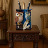 ZINSO Decorative Pen Stand Holder for Desk | Multipurpose Organizer for Office & Home (Two Birds Square)