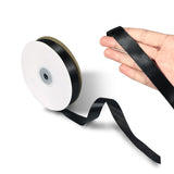 ORIKUKEET Black Polyester Ribbon 5/8 Inch, 50 Yards Single-Faced Shiny Ribbon, Perfect for DIY Crafts, Wedding Decoration, Gift