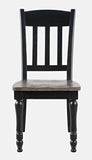 Jofran Madison County Reclaimed Solid Wood Slatback Farmhouse Dining Chair (Set Of 2), Vintage Black