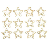 HEAVENGLOW 12Pcs Commonly Used Clips Star Paper Clips for Office Gold Color 2.6X2.3CmCrafts|Art Supplies|Drawing & Lettering Sup