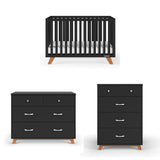 Child Craft SOHO Crib, 3-Drawer Dresser, Chest, 3-Piece Nursery Set, Includes 4-in-1 Convertible Crib, Dresser, Chest (Ebony)