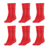 Mukhaksh (Pack Of 6 Pairs = 12 Socks Men Boys Winter Woolen Warm Red Calf Length Socks