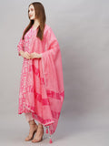 Gosriki Women'S Cotton Blend Floral Printed Straight Kurta With Pants & With Dupatta (Bagru-Pink-Nw-Gs_Xl_Pink_X-Large),Pink,,B0CFFH9ZSD