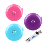 DiCUNO 60-Inch 1.5 Meter Soft and Retractable Tape Body Tailor Sewing Craft Cloth Dieting Measuring Tape (3 Pcs of Purple Sky-Bl