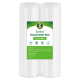 Syntus Vacuum Sealer Bags for food, 2 Pack 11 x 20 Commercial Grade Bag Rolls, Food Vac Bags for Storage, Meal Prep or Sous Vid