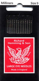 Colonial Needle 16 Count Richard Hemming Milliners/Straw Needles, Size 9