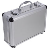 DOITOOL 12.5in Silver Aluminum Briefcase with Lock, Aluminum Briefcase for Men or Women, Metal Hard Case with Foam for Travelers