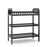 Storkcraft Pasadena Changing Table with Water-Resistant Changing Pad (Black) - GREENGUARD Gold Certified, Includes Bonus Water-R