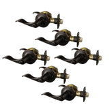 Design House 190751 Stratford 6Way Universal Privacy Bed and Bath Door Lever Oil Rubbed Bronze 6Pack
