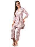 Anni Designer Women'S Cotton Blend Printed Ethnic Co-Ord Set (Dakal Peach_S_Peach_Small),Peach,S