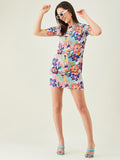 Modeve Women Multicolor A-Line Dress (X-Large)