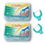 T.Smile NoFuss Dental Flosser Refill Heads, Extra-Strength Floss for Comfortable Clean, Fluoride Free, (120 Extra-Strength Floss