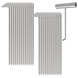 OK5STAR 9 Inch Tent Stakes with T Hook, Tent Stakes Metal, Heavy Duty Tarp Camping Stakes, Metal Stakes for Inflatables Outdoor