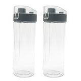 CXQ 2 Packs Replacement Parts 20oz Sports Bottle with Spill-Proof Lid, Compatible with Oster MyBlend Plus Personal Blender 20-Oz
