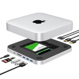 GEWOKLIY Mac Mini Hub with Dual SSD Enclosure (Dual SSD Enclosure)