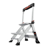 Little Giant Ladders, Jumbo Step, 2Step, 2 foot, Step Stool, Aluminum, Type 1AA, 375 lbs weight rating, (11902), Silver