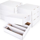 Yexiya 3 Pcs 3200 Count Sports Card Storage Boxes White Trading Card Box Collectible Trading for Soccer Baseball Game