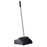 Boardwalk BWK02600 34 in. Plastic/Aluminum Handle 113/4 in. Wide Lobby Dust Pan Black/Silver