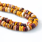 100pcs Natural Gem Stone Beads for Jewelry Making, 0.5 inch, Irregular Round, Loose Crystal Drilled Beads (Yolk Stone)