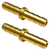 2pcs 1/8 Brass Hose Barb Fitting Metals Splicer Mender Union Euqal Barbed Coupler Round Adapter by CX WONDERLAND