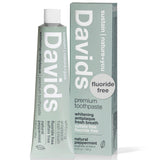 Davids Fluoride Free Toothpaste, Teeth Whitening, Antiplaque, SLS (Sulfate) Free, Promotes Enamel Health, Mouth & Gum Detox, EWG