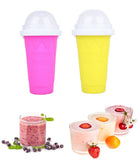 Slushie Maker Cup, Magic Quick Frozen Smoothies Cup Cooling Cup Double Layer Squeeze Cup Slushy Maker, Homemade Milk Shake Ice C