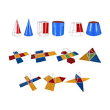 Lyla 10x Folding Geometric Shapes Cylinders for Home School Supplies Kindergarten