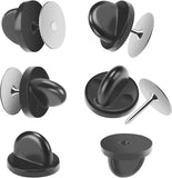 JANYUN 40 Pairs Rubber Blank Pin Backs Butterfly Clutch Backings Holder Tie Tacks Keepers Replacement with 9mm Length 10mm Width