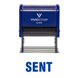 Sent Self Inking Rubber Stamp (Blue Ink) - X-Large