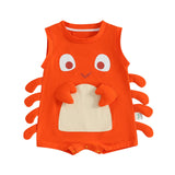 Mieeyali Halloween Newborn Baby Boy Girl Clothes Crab Crawfish Costume Gender Neutral Bodysuit Romper Sea Outfit (Red, 9-18 Mont