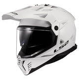 LS2 Helmets Blaze II Adventure Motorcycle Helmet W/SunShield (Gloss White - XX-Large)