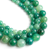 Yochus 60pcs Smooth Natural Green Agate Beads