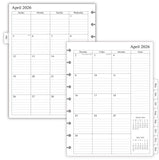 newestor 2026-2027 Planner Refills for Happy Planner Classic Size, Monthly Pages, Apri 2026 - Dec 2027, 9-Disc Punched, 7 x 9-1/