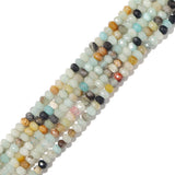 BEADIA Natural Amazonite Beads 4x2mm 120pcs Faceted Rondelle Loose Semi Gemstone Beads for Jewelry Making Design