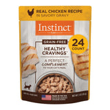 Instinct Healthy Cravings Grain Free Real Chicken Recipe Natural Wet Cat Food Topper by Nature's Variety, 3 Ounce (Pack of 24)