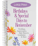 Product Concept Mfg., Inc. Birthdays & Special Days To Remember Date BookLarge Print