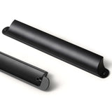Goo-Ki 6 Pack Black Cabinet Cup Pulls Bin Drawer Pull 7.56(192mm) c-c Kitchen Hardware,Modern Zinc Alloy Bar Matter Black Cup Ha