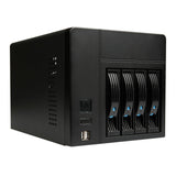 AUDHEID Mini-ITX NAS PC K3 Chassis, 4 Bay DIY Computer Case, Compatible with PSU Flex&MB ITX, 4 x 2.5/3.5 Tray, Network Attache