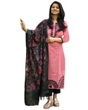 Gosriki Women'S Rayon Blend Embroidered Straight Kurta With Pant & Dupatta (Zamin Pink-Gs_L_Pink_Large),Pink,,B0CYH6GXR3